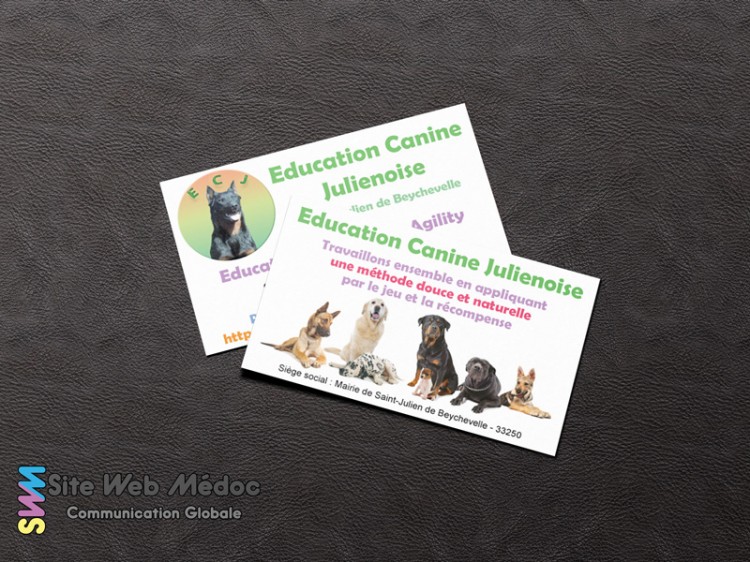 Education Canine Julienoise : Carte de visite 2014