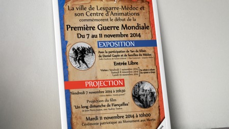 Affiche Mairie Lesparre : Commémorations 11 novembre 2014 - 10.2014