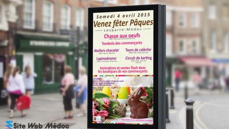 Panneau de Ville Mairie Lesparre : Pâques 03.2015